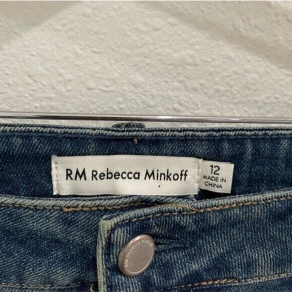 Rebecca Minkoff High Rise Wide Leg Jeans Contemporary Boho Western Designer - Picture 5 of 8